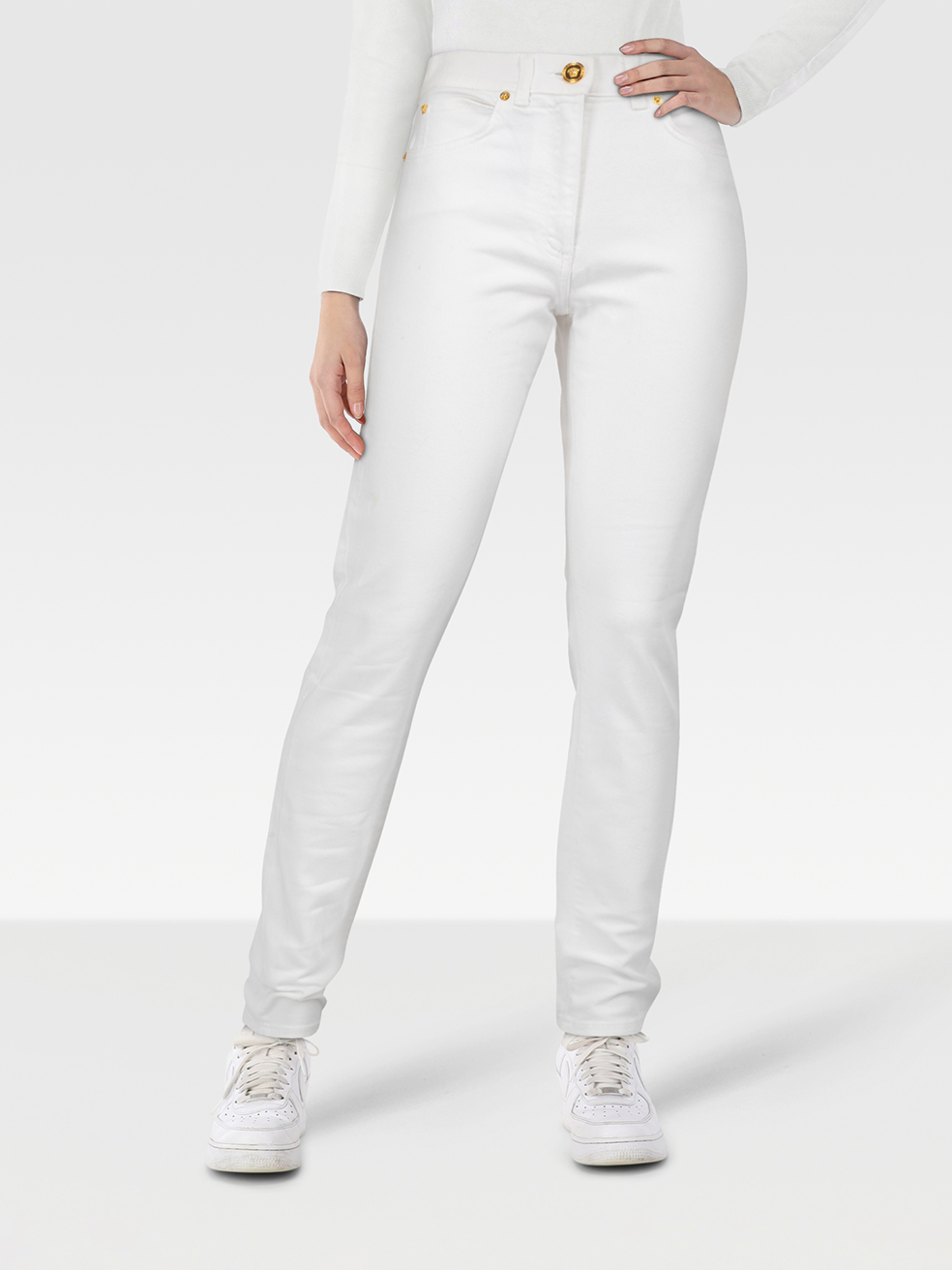 Versace White Denim Slim Fit Jeans