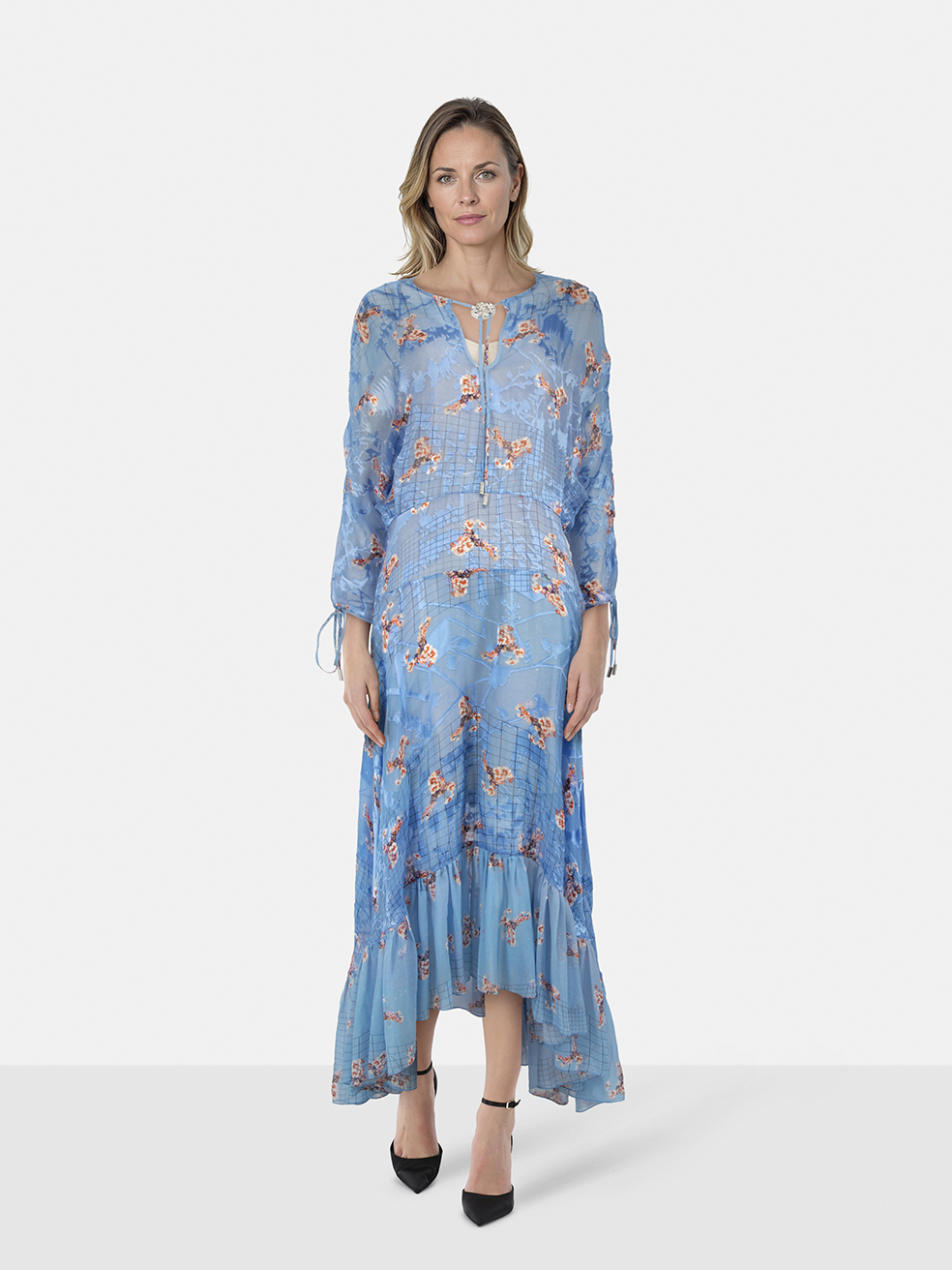 Preen By Thornton Bregazzi Blue Floral Dress