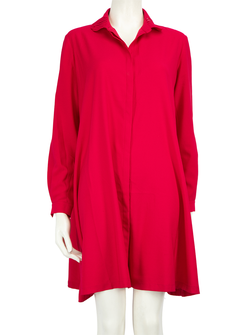 Maje Pre-Owned Pink Long Sleeve Shirt Dress