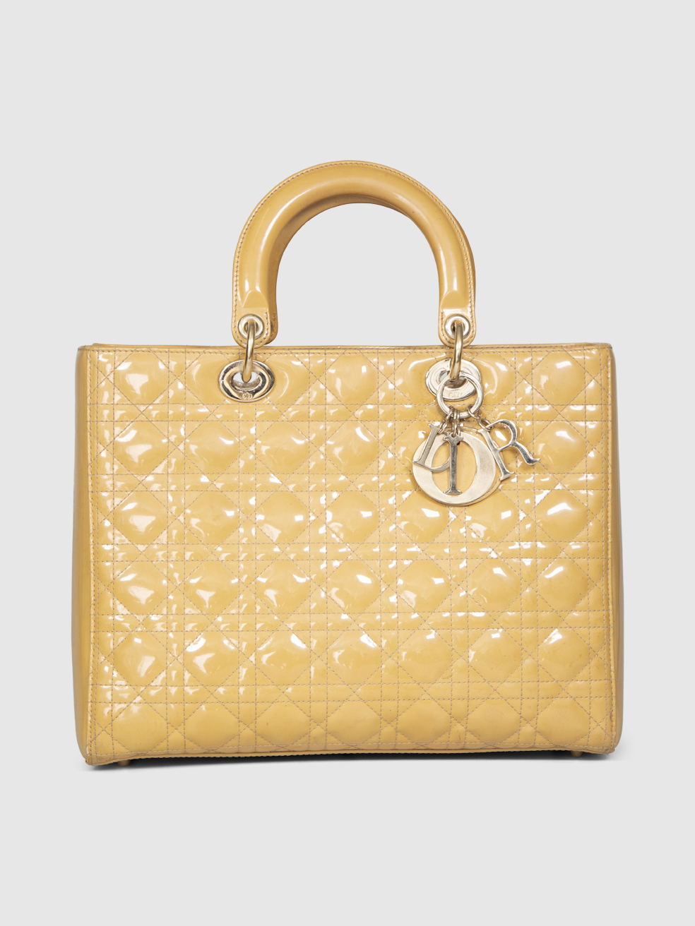 Dior Women's Beige 2011 Patent Cannage Large Lady