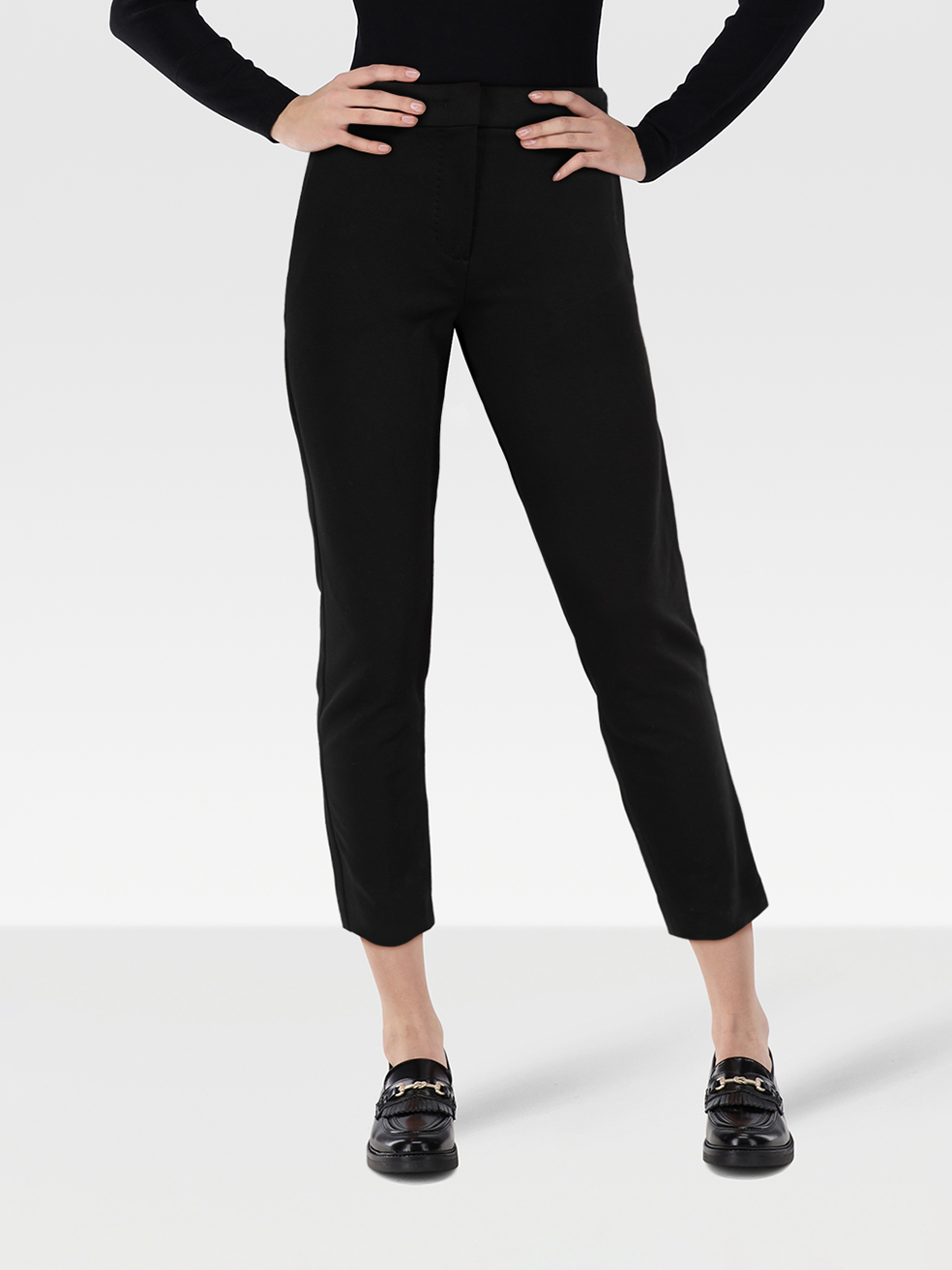 Max Mara Pre-Owned Black High Rise Slim Fit Trousers
