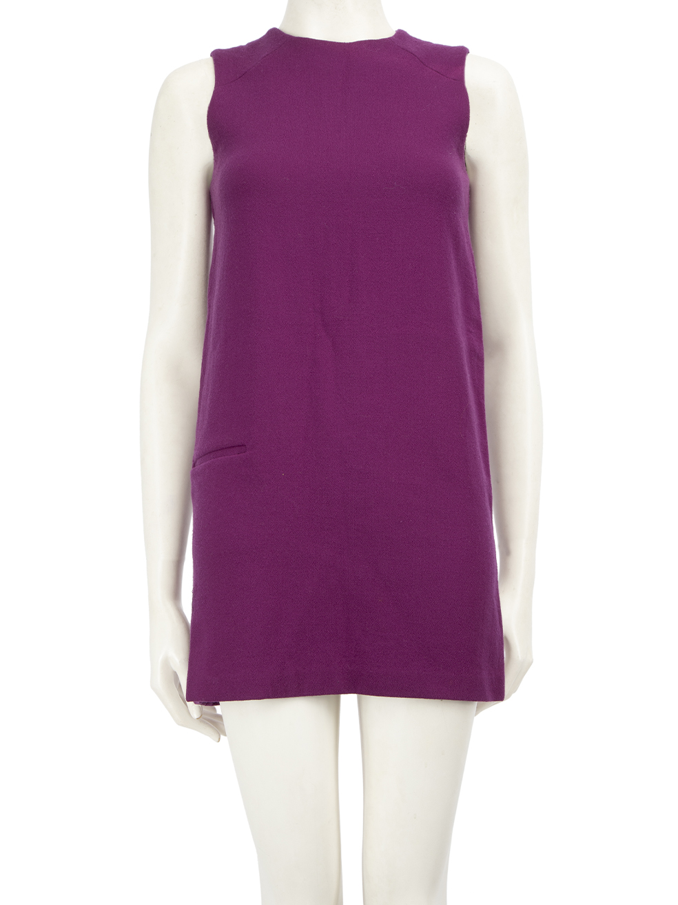 Acne Studios Pre-Owned Purple Wool Crew Neck Mini Dress