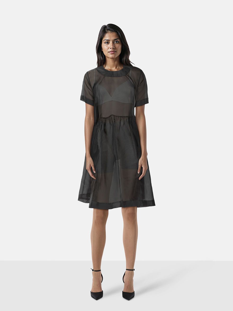 Baum und Pferdgarten Black Sheer Midi Dress