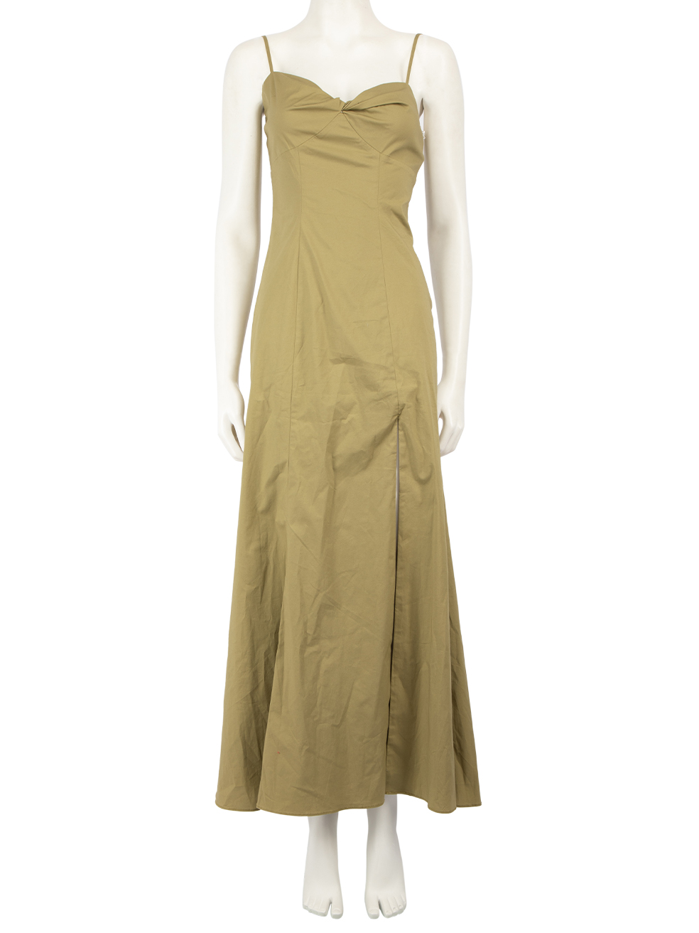 STAUD Green Sleeveless Midi Dress