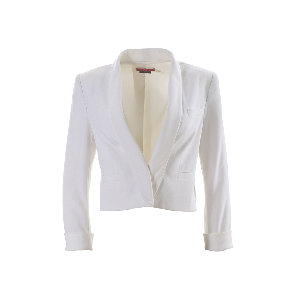 Cropped White Blazer