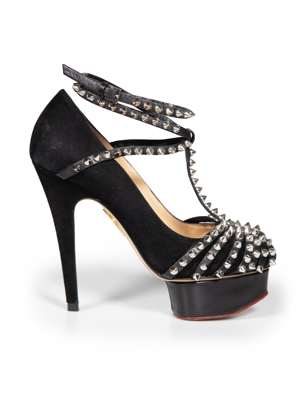 Charlotte Olympia Pre-Owned Black Suede Angry Portia Heels