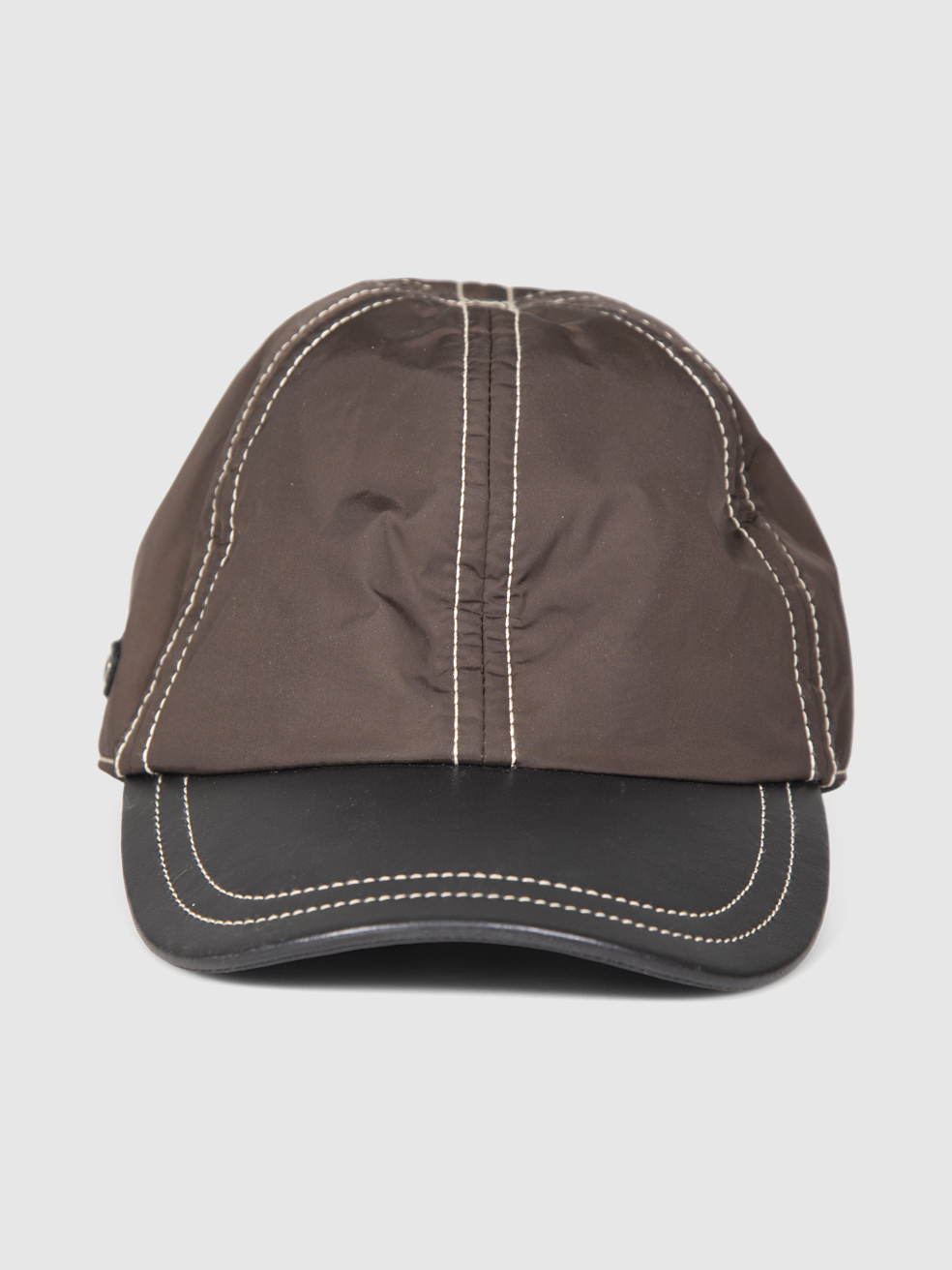 Tod's Brown & Black Leather Brim Cap