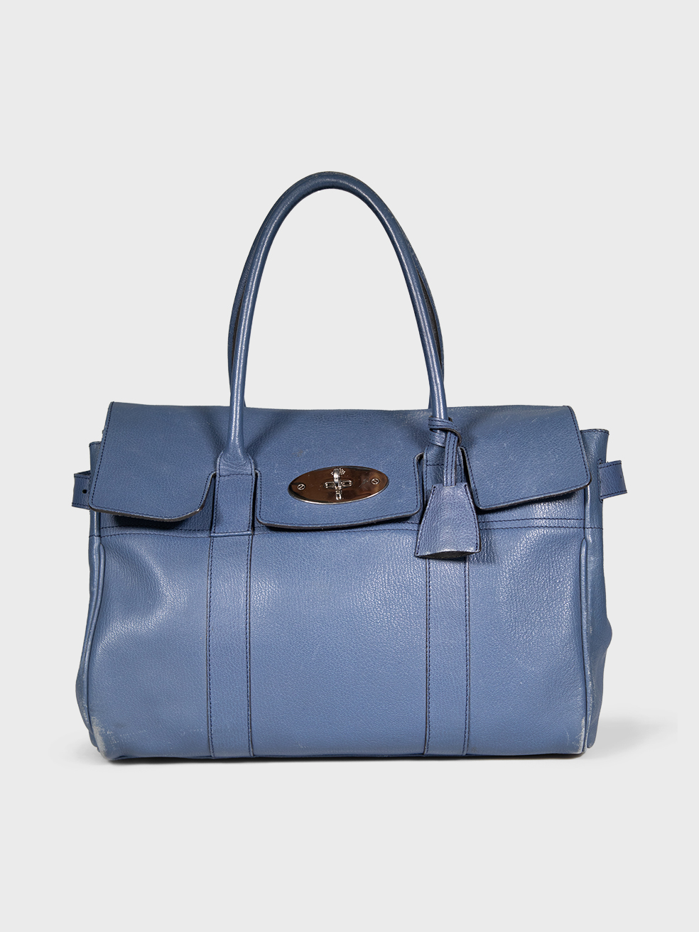 Mulberry Pre-Owned Blue Leather Bayswater Handbag