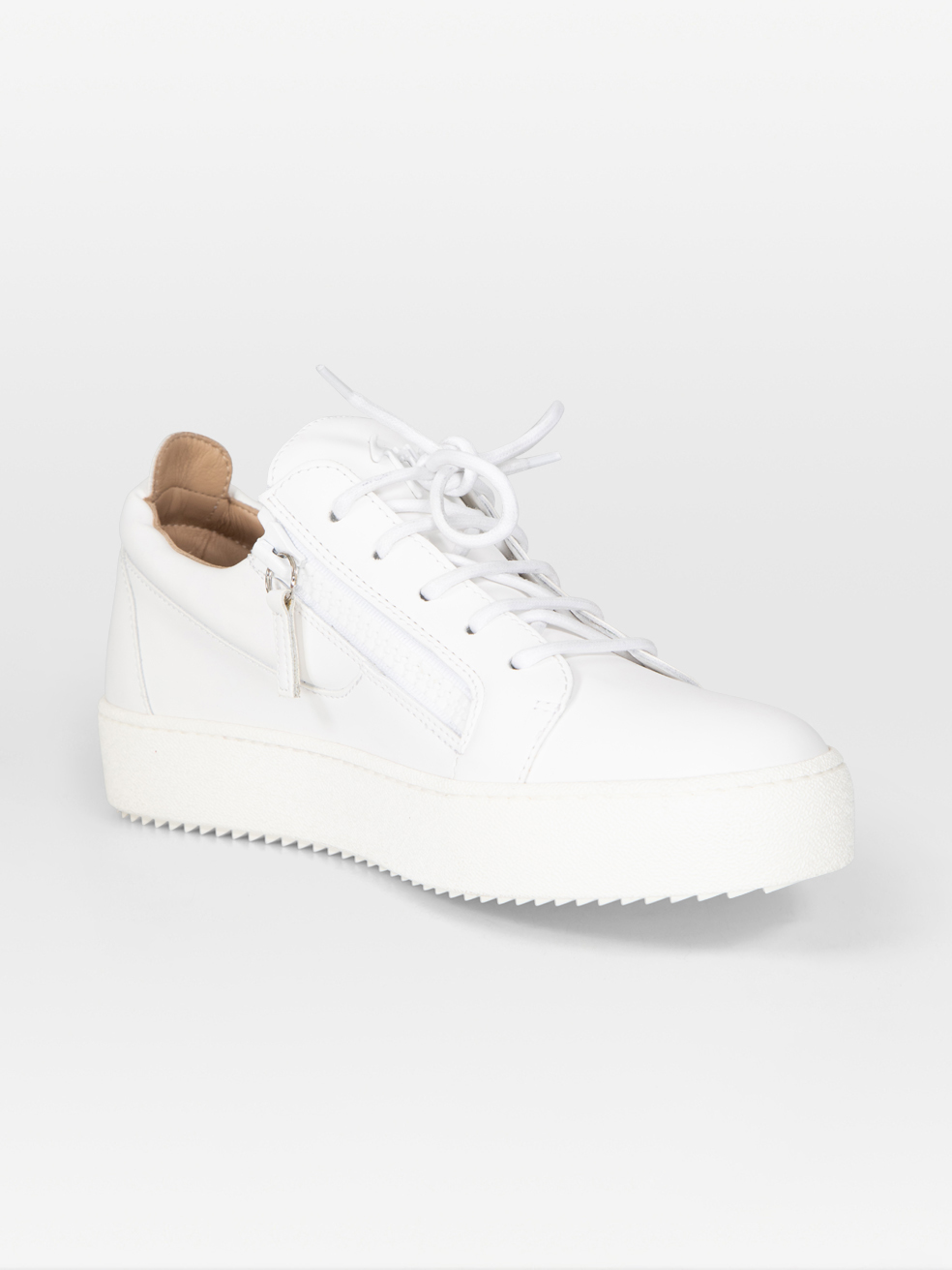 Giuseppe Zanotti White Leather Gail Trainers