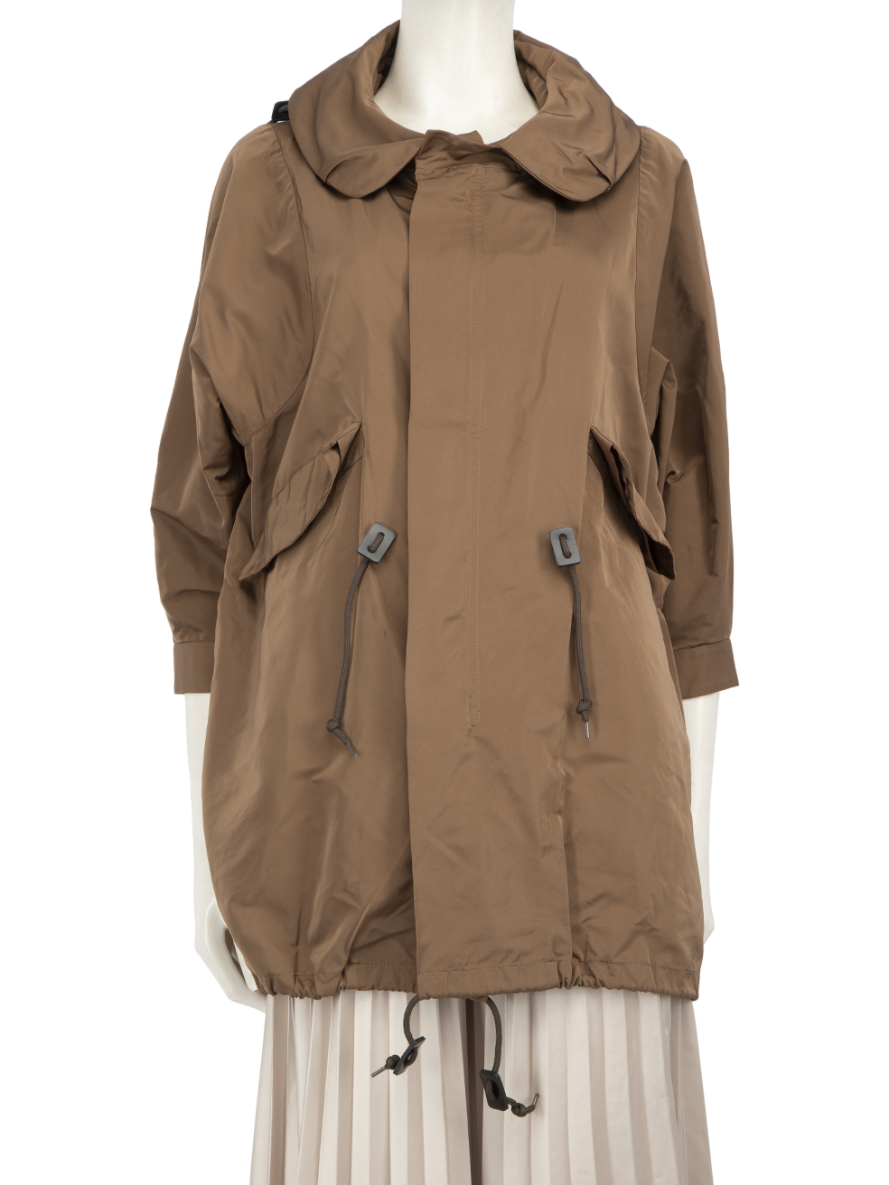 Marni Pre-Owned Brown Collapsible Hood Rain Jacket