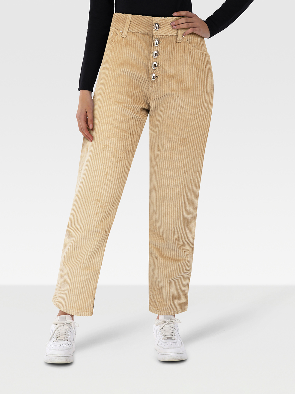 Dondup Camel Brown Koons Velvet Trousers