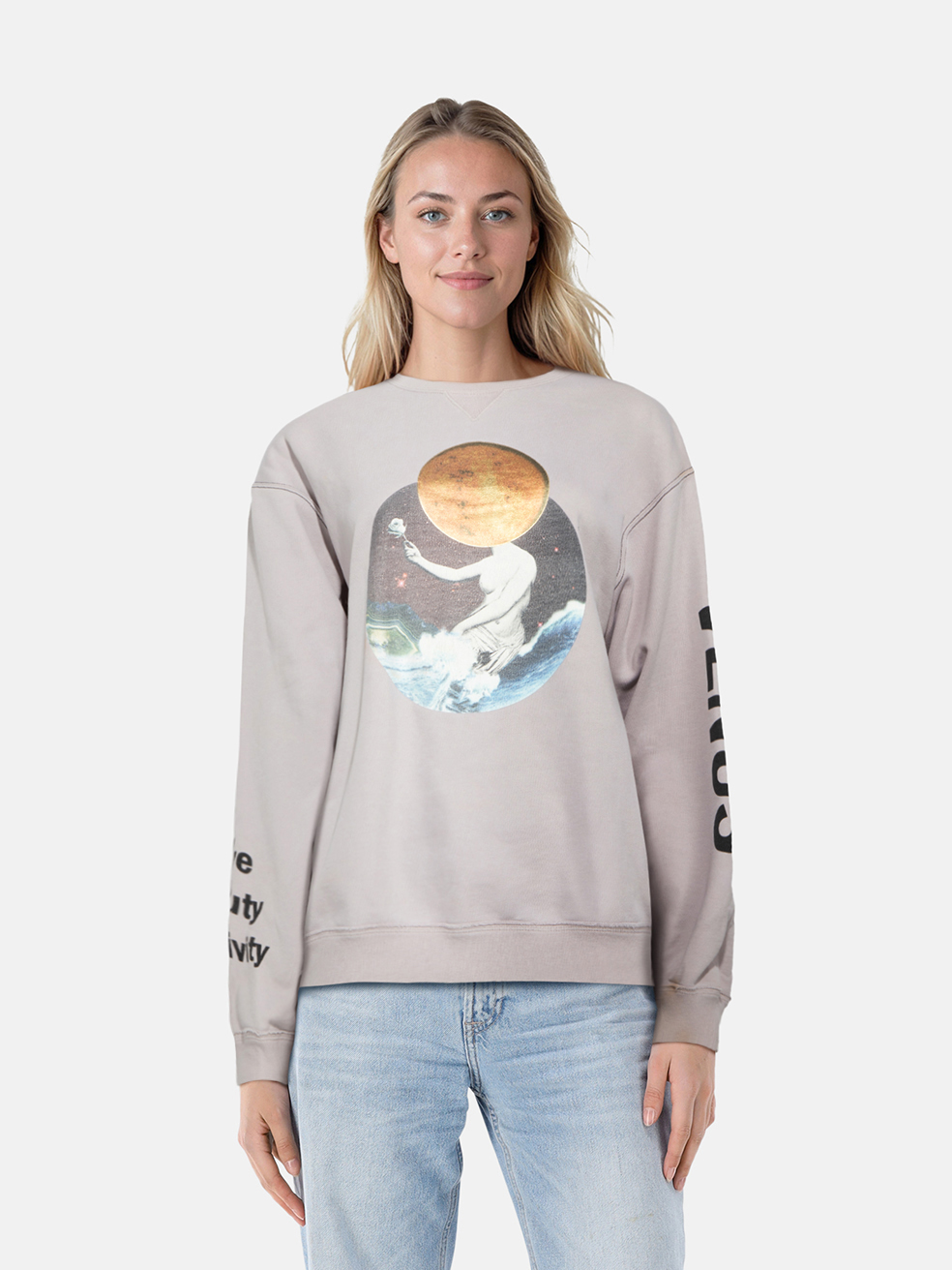Valentino Garavani Grey Graphic Print Sweatshirt