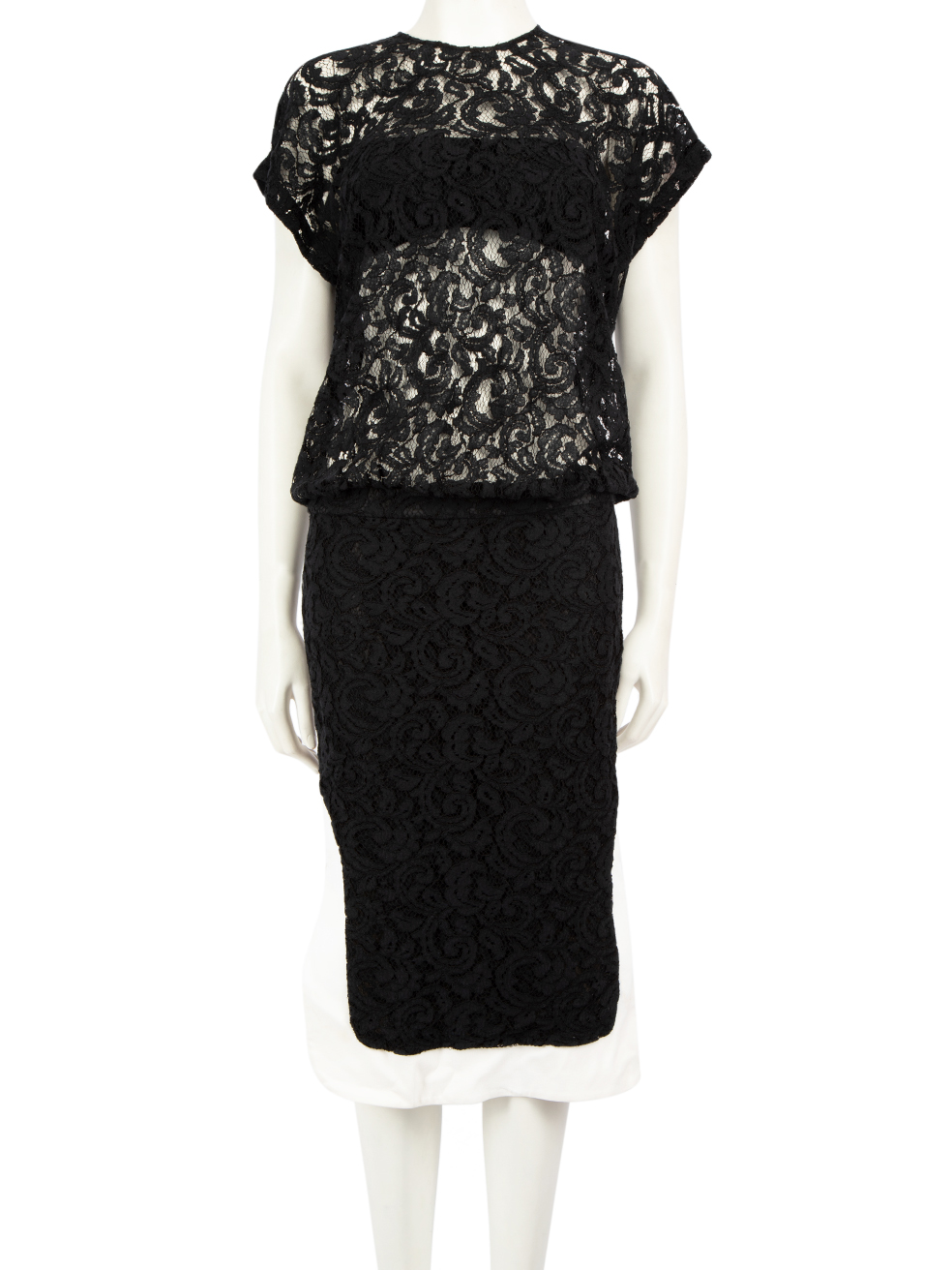 N°21 Pre-Owned Black Lace Bustier Dress