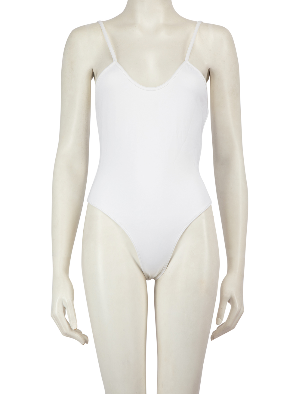 AMI SS22 White De Coeur Logo Swimsuit