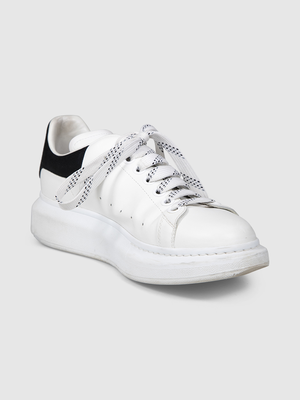 Alexander Mcqueen Women's White Oversized Leather Trainers