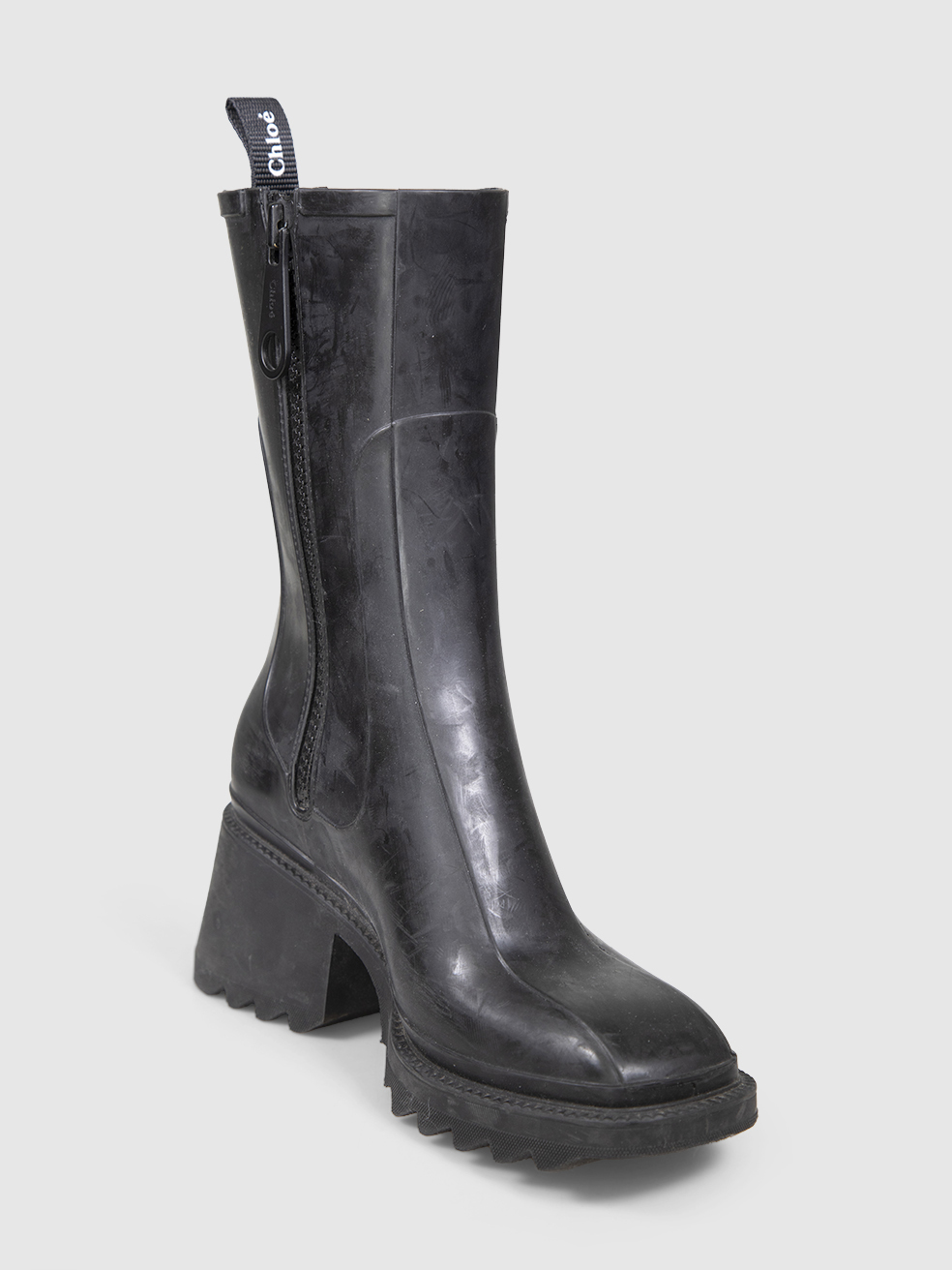 Chlo� Black Rubber Betty Rain Boots