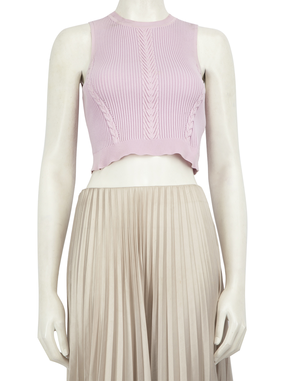 Versace Pre-Owned Pink Knit Crop Top