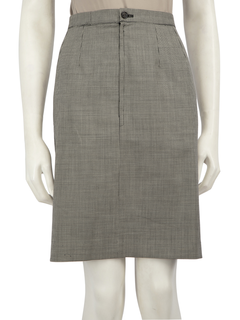 Comme Des Garcons Pre-Owned Wool Houndstooth Print Skirt