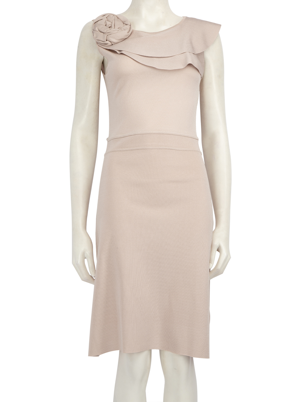 Valentino Garavani Pre-Owned Pink Rose Detail Knee Length Dress