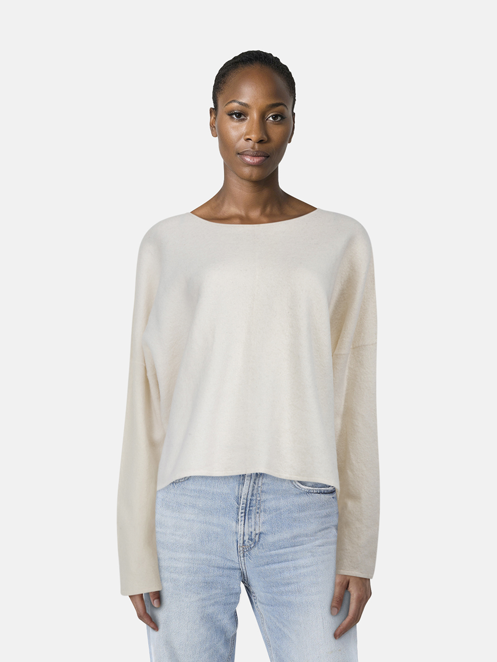 Tot�me Ecru Felted Merino Knit Top