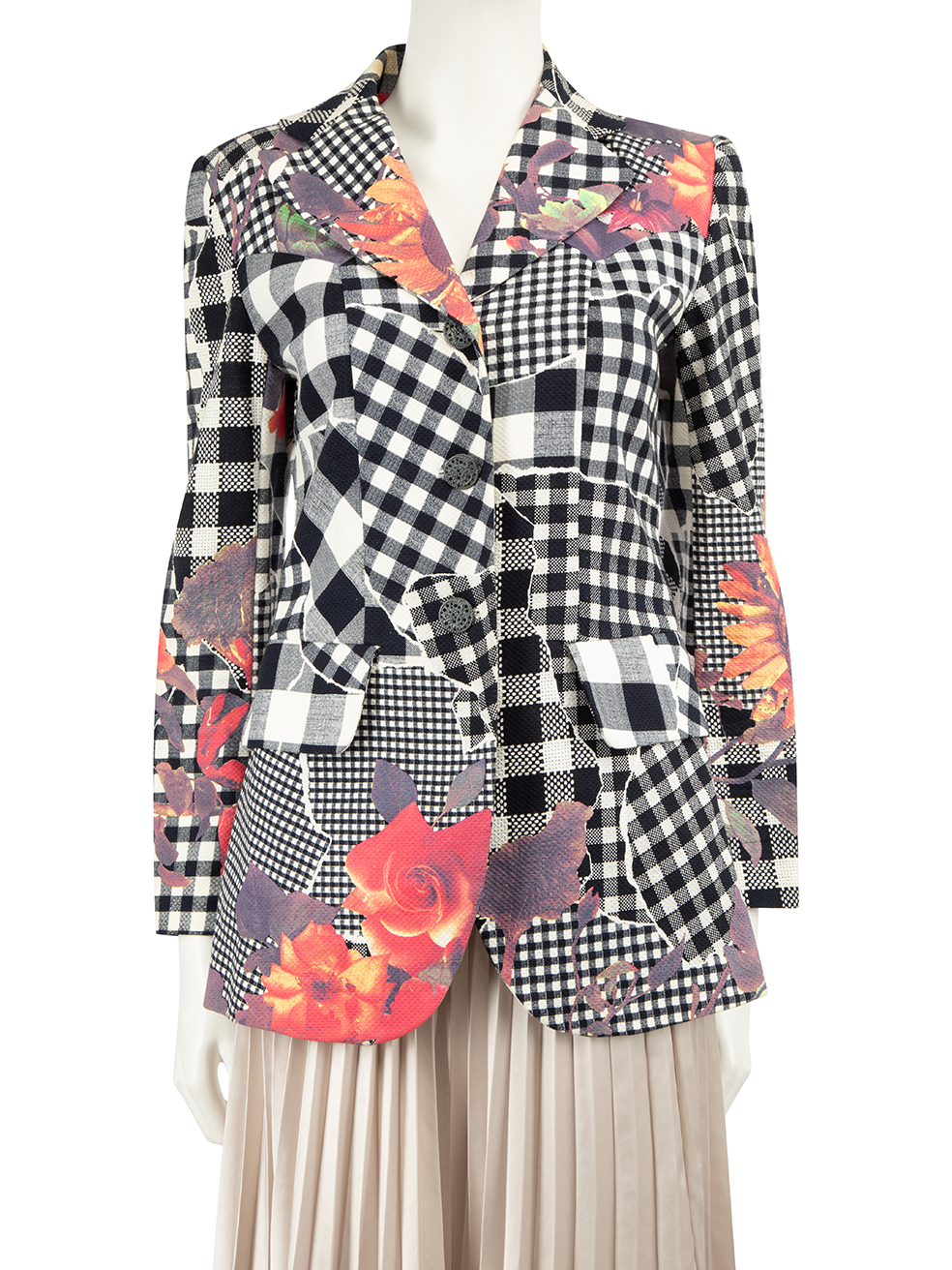 Christian Lacroix Pre-Owned Checkered Floral Pattern Jacket