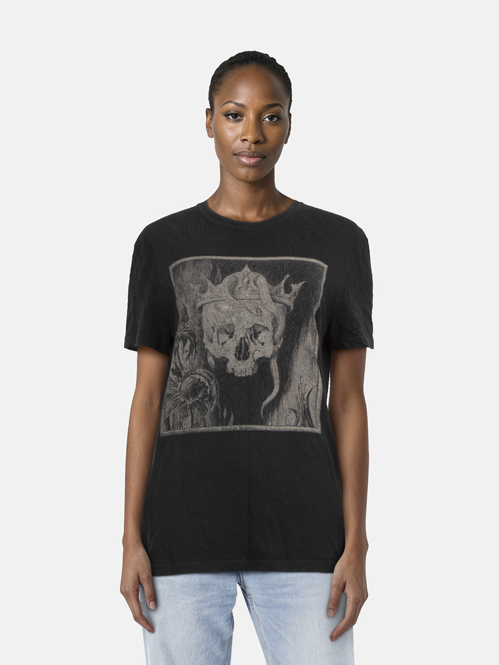 Alexander McQueen Black Crown Skull T-Shirt