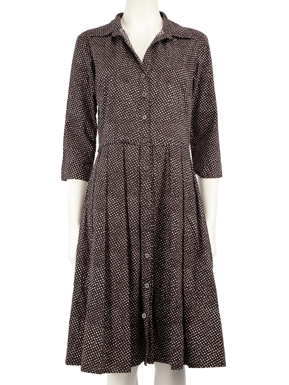 Samantha Sung Pre-Owned Brown Polkadot Midi Dress