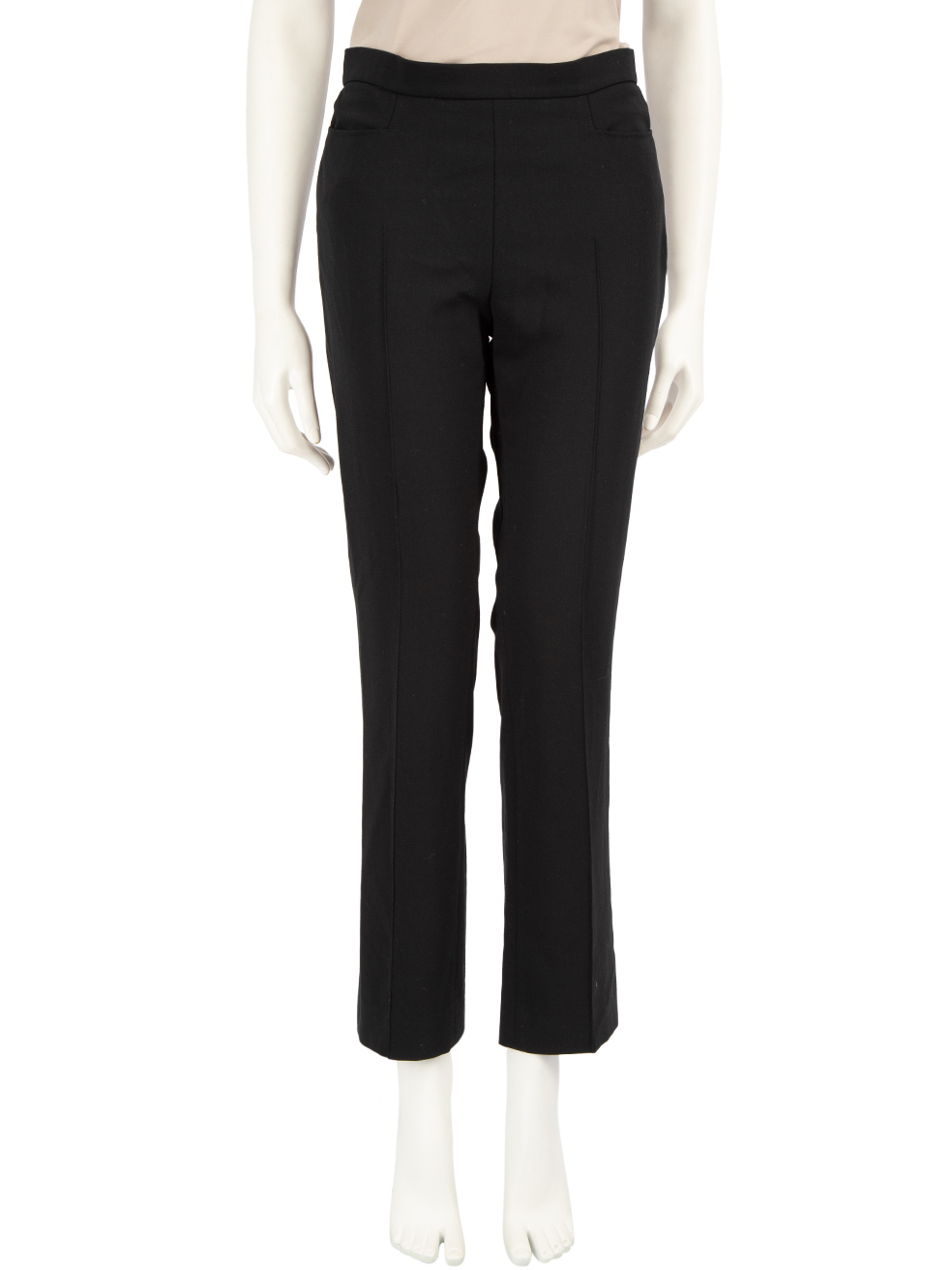 Akris Pre-Owned Black High Rise Slim Leg Trousers