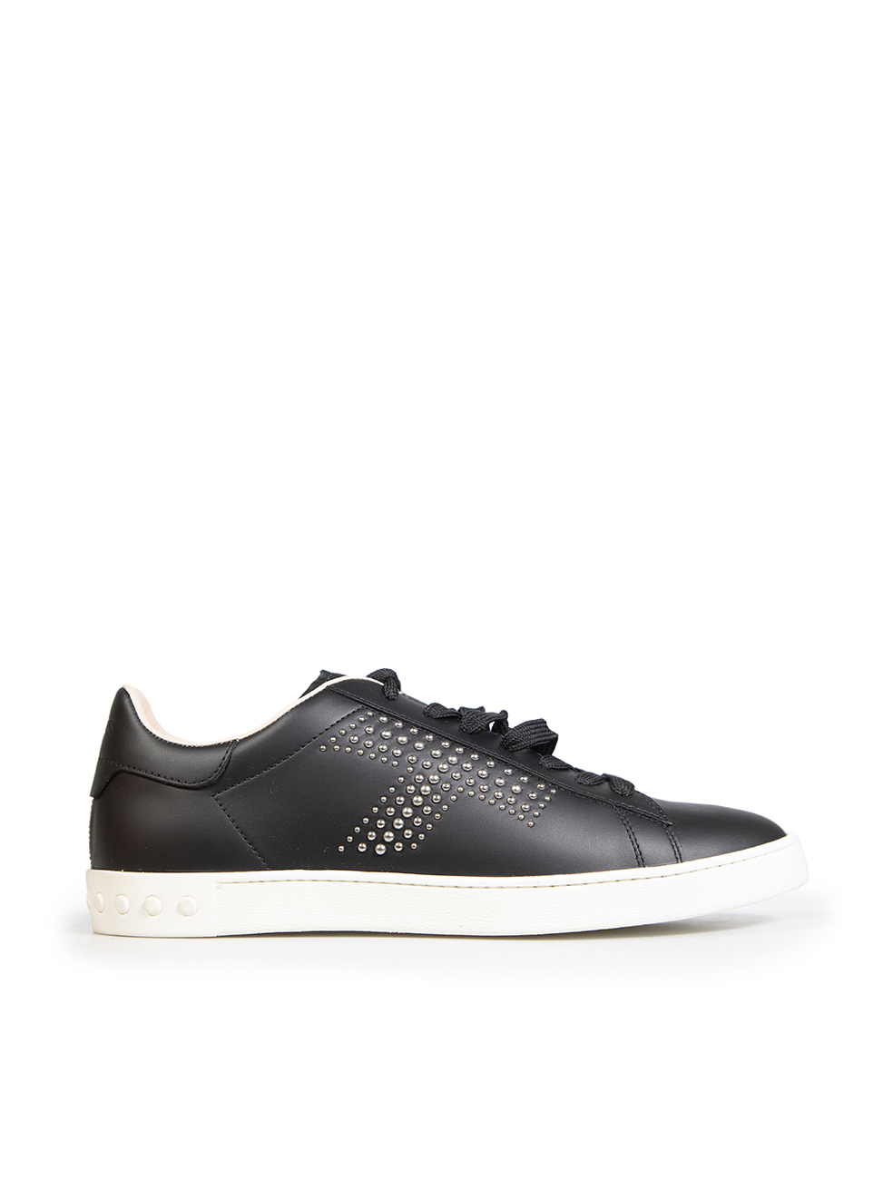 Tod's Black Leather Studded Casseta Trainers