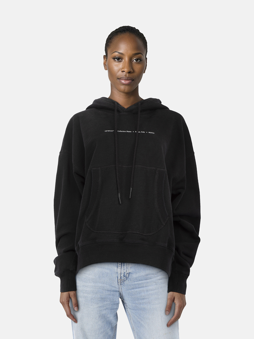 Off-White Black Back Logo Print Hoodie