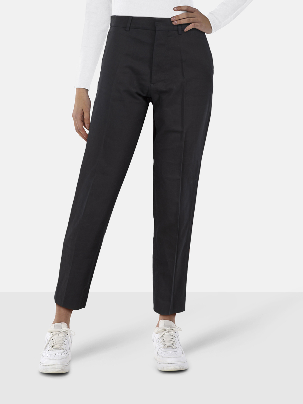 AMI Black Slim Fit Trousers