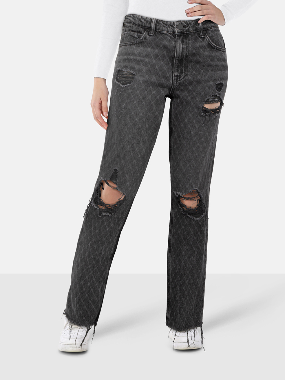 Alexander Wang Denim x Alexander Wang Black Distressed Jeans