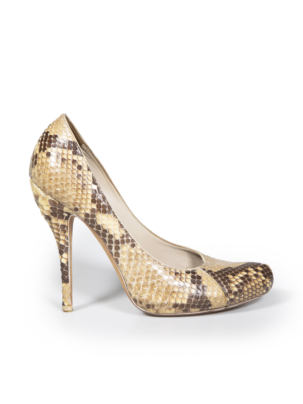 Alexander McQueen Pre-Owned Beige Snakeskin Pumps