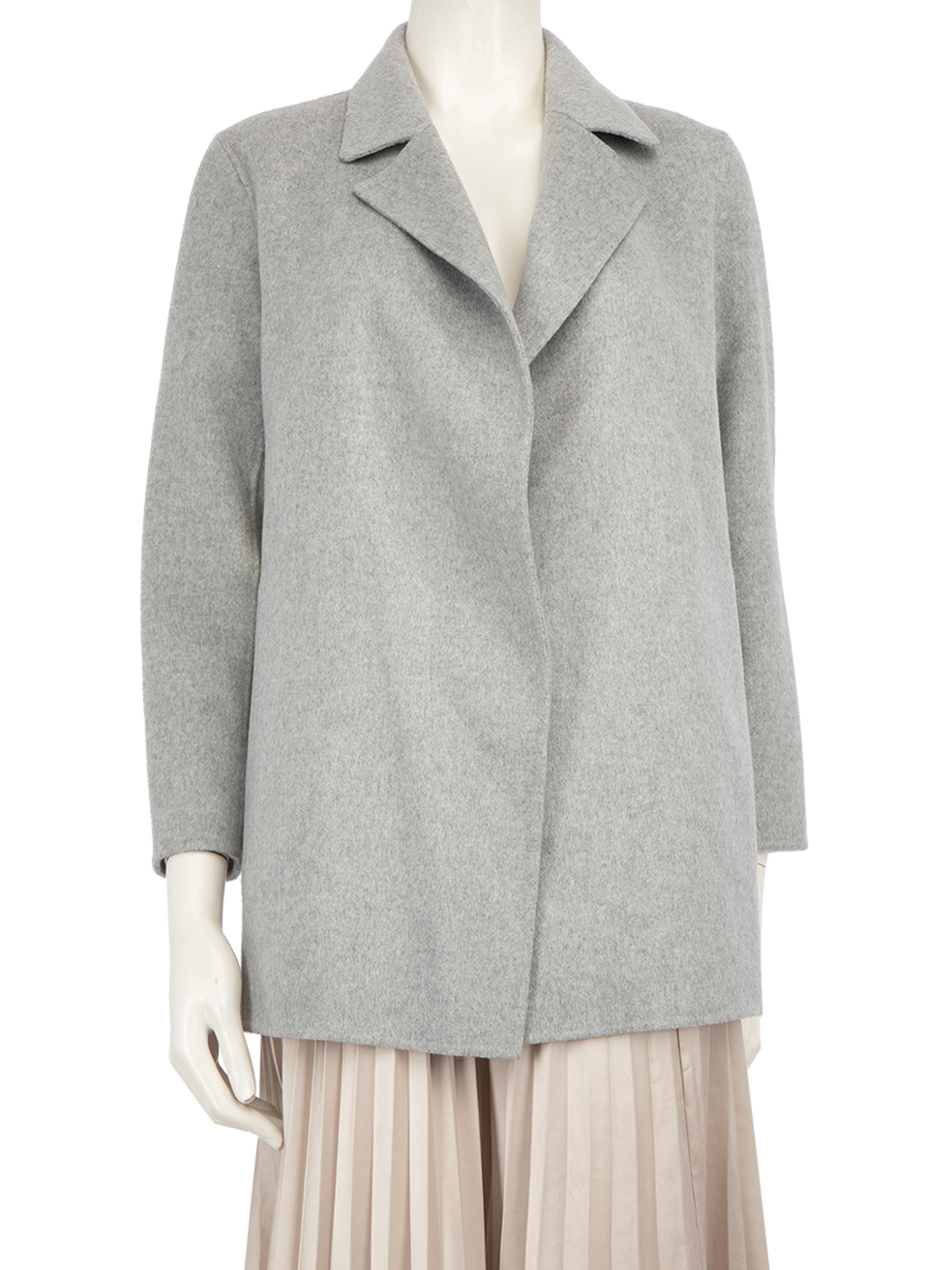Theory Grey Cashmere Open Front Coat