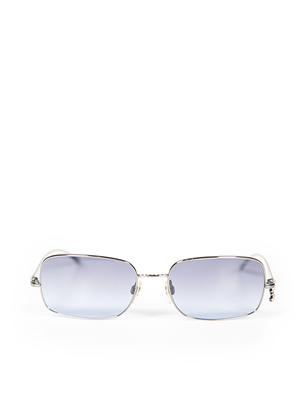 Chanel Pre-Owned Silver Crystal CC Charm 4079-T-B Sunglasses