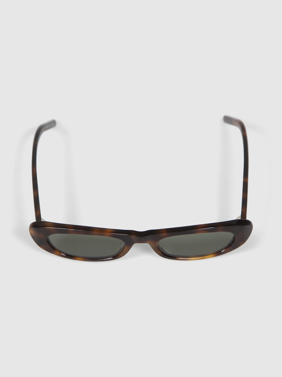 Second Hand Saint Laurent Havana Narrow Oval Sunglasses