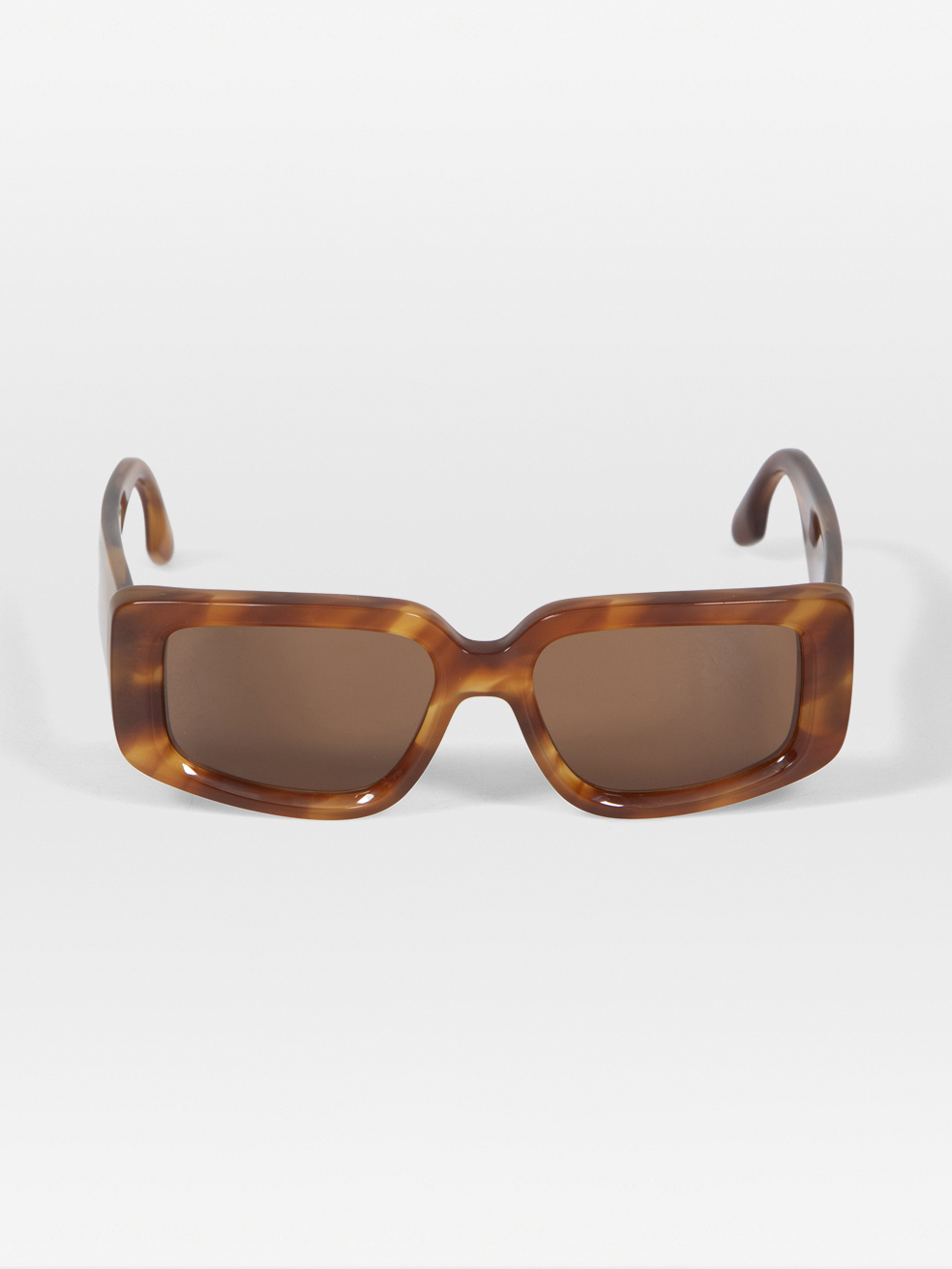 Victoria Beckham Striped Blonde Havana Tinted Sunglasses
