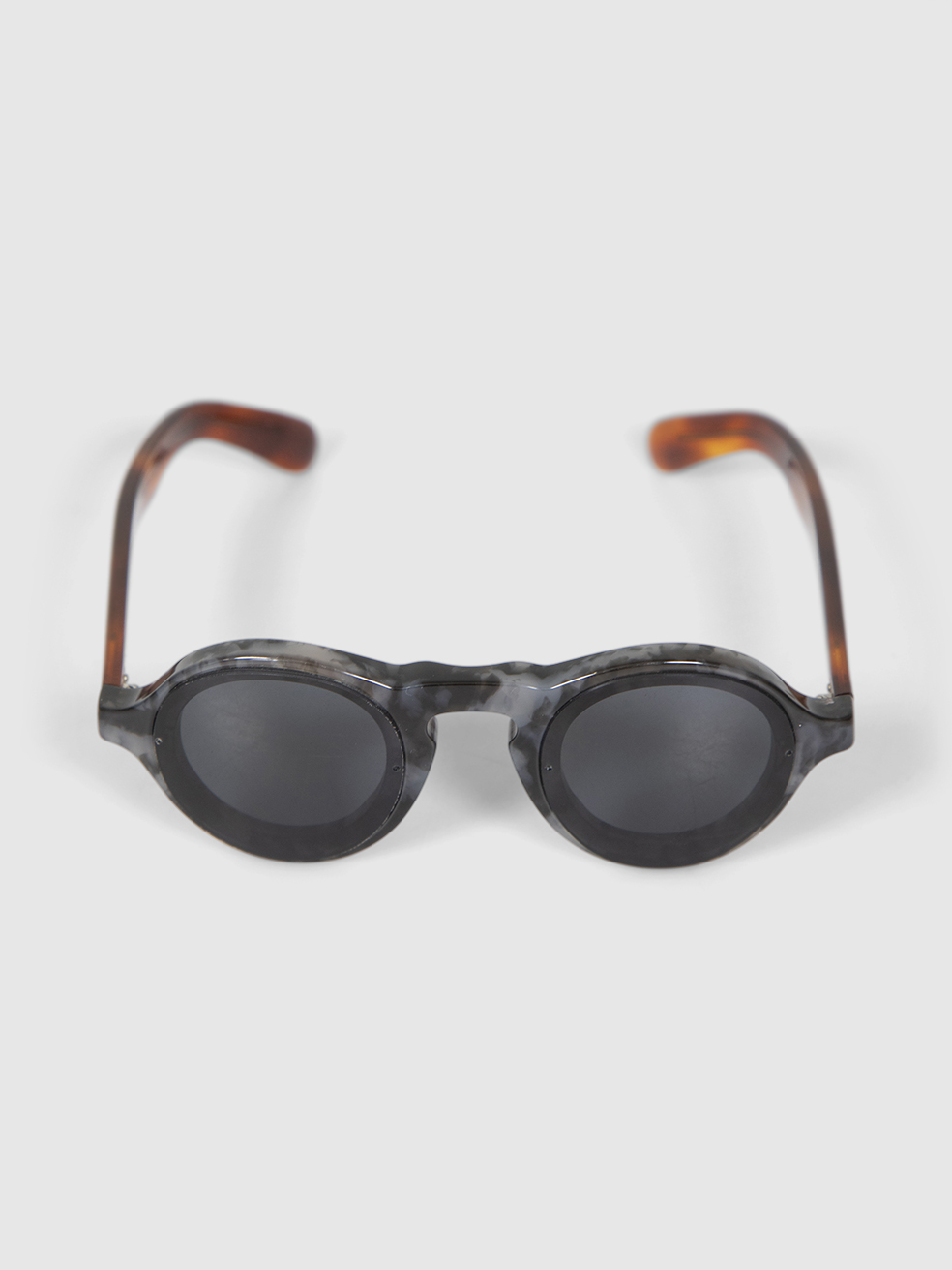 Burberry Women's Multicolour Grey & Brown Round Tortoiseshell Sunglasses