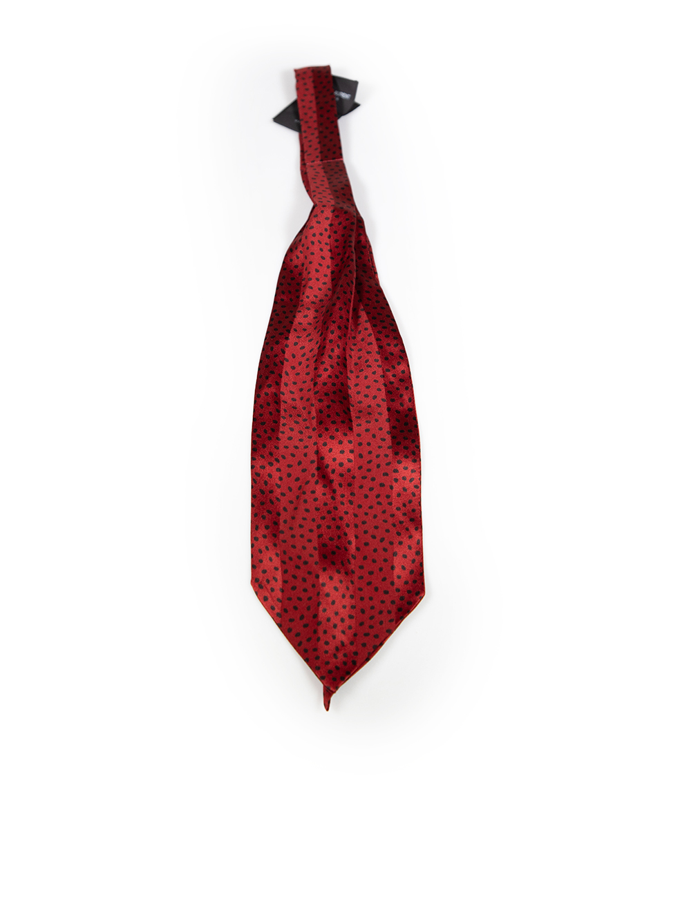 Saint Laurent Pre-Owned Red Silk Dot Pattern Neck Scarf