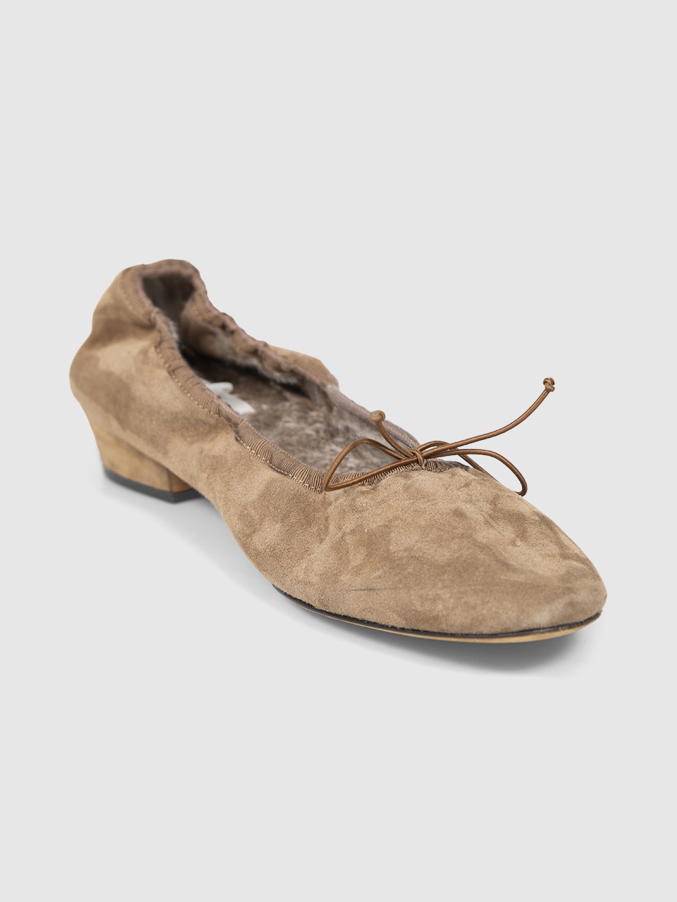 The Row Brown Suede Awar Shearling Lined Pumps
