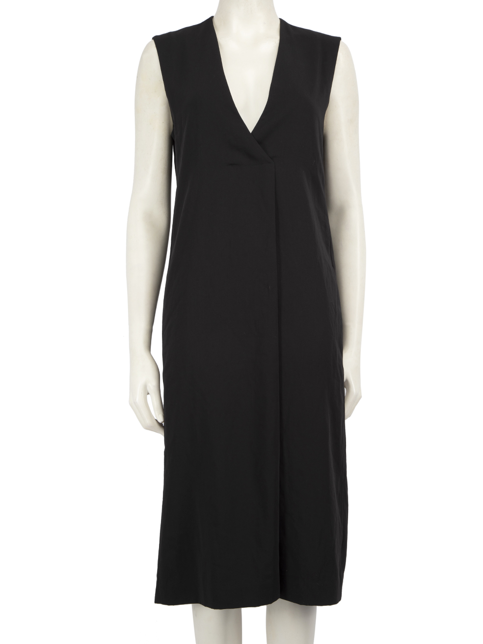 Vince Pre-Owned Black V Neck Midi Dress