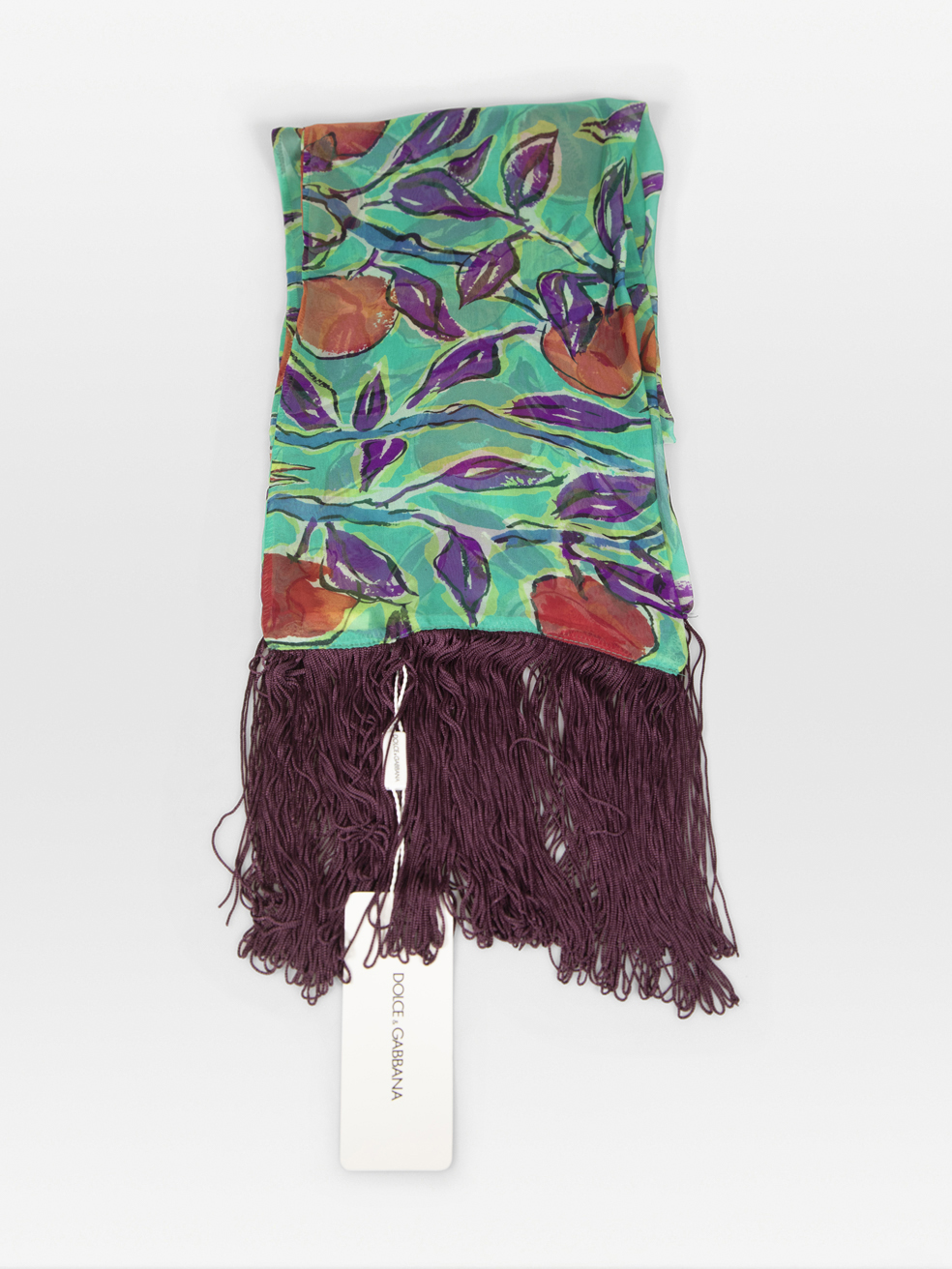 Dolce & Gabbana Silk Fruit Print Scarf