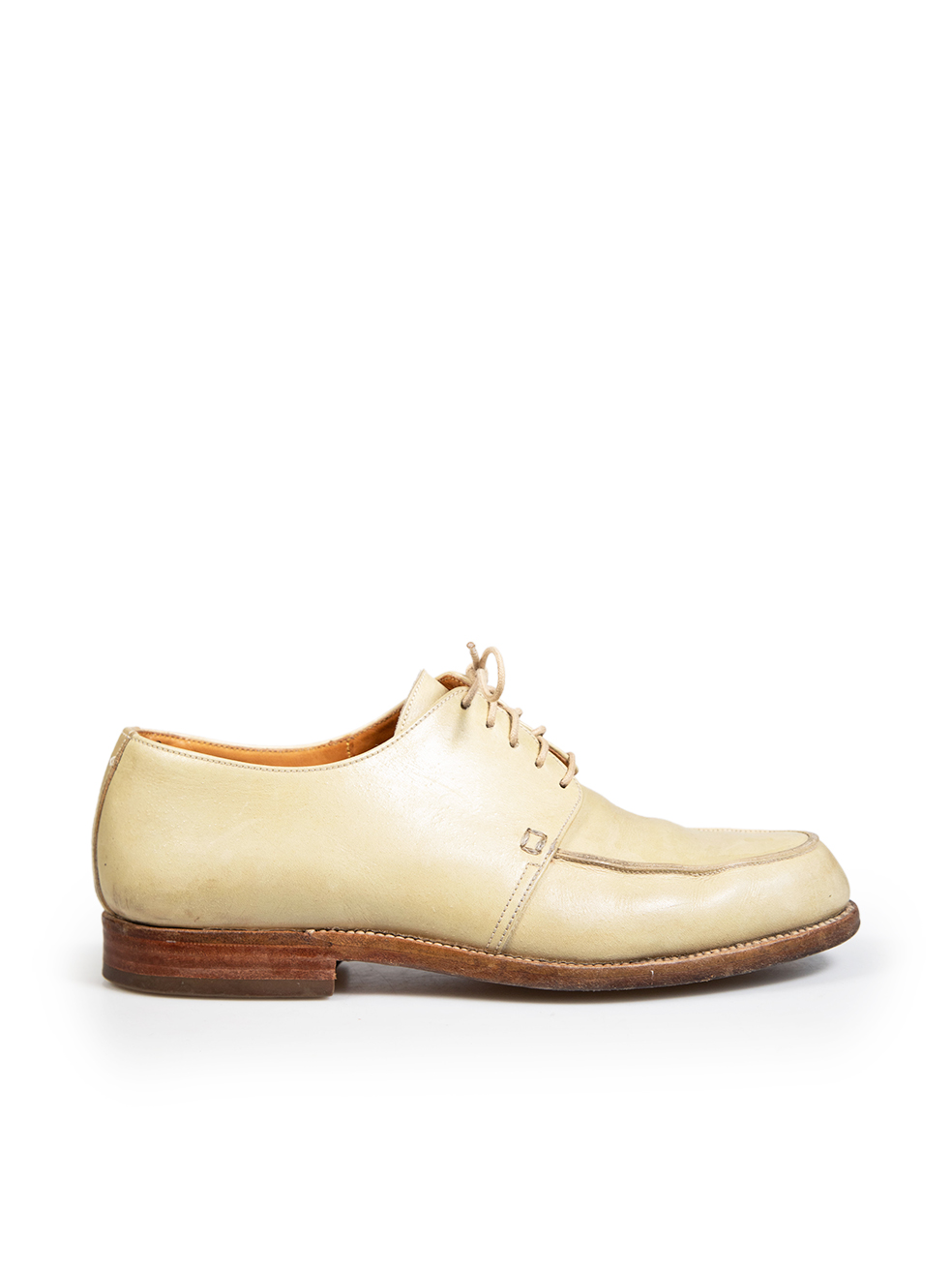 Jil Sander Pre-Owned Ecru Leather Oxfords