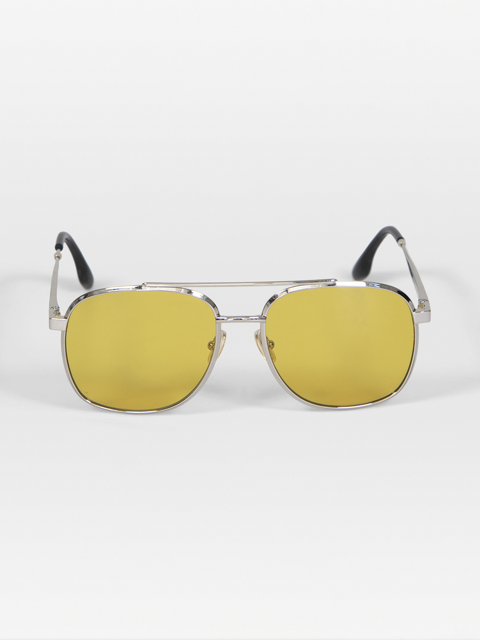 Victoria Beckham Silver Navigator Tinted Sunglasses