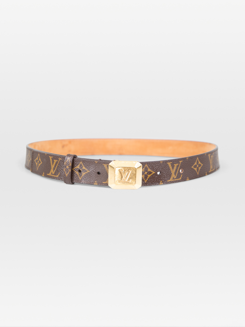 Louis Vuitton Pre-Owned Brown Monogram Canvas Cabochon Belt