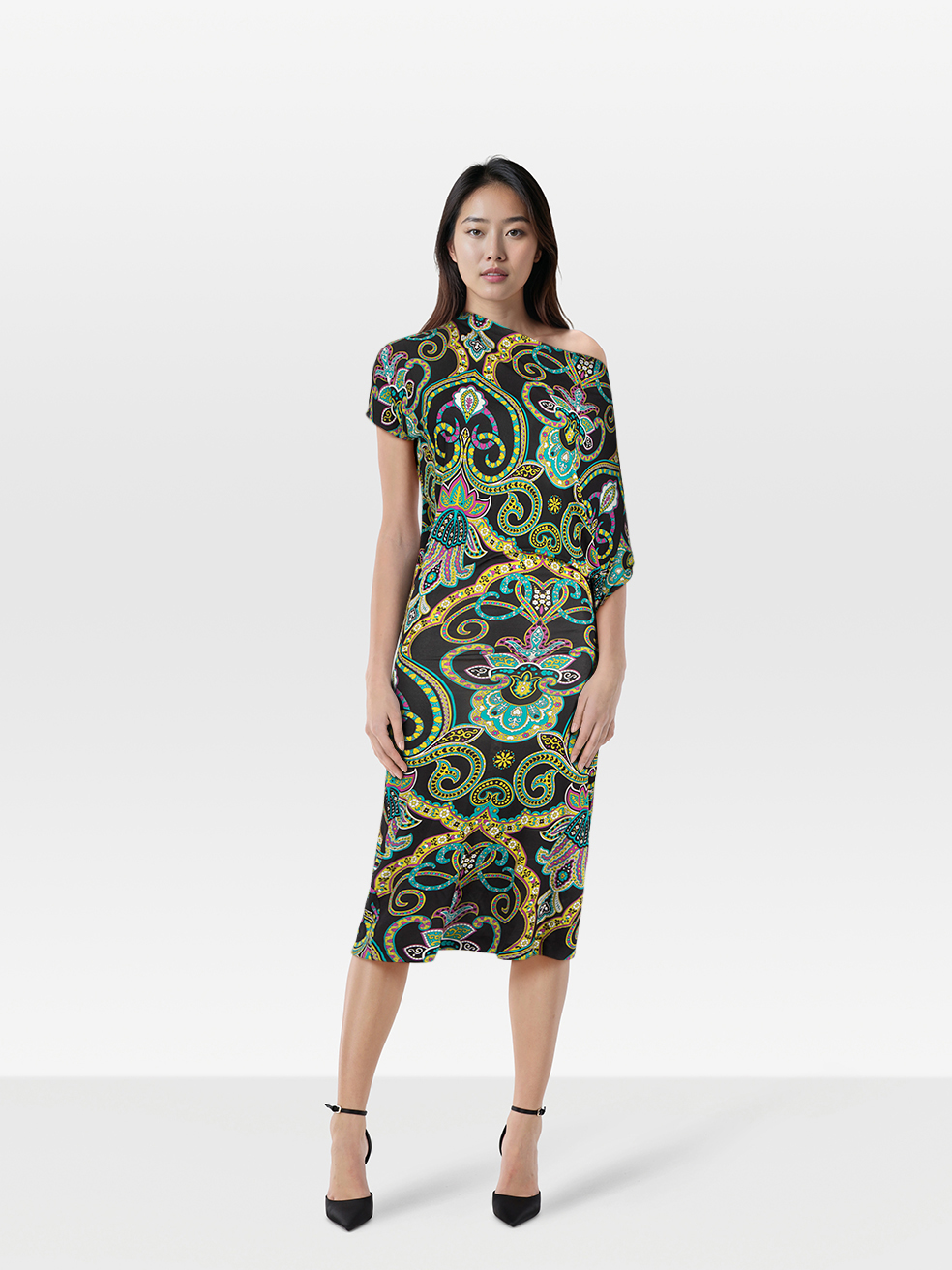 Etro Pre-Owned Abstract Patterned Midi Dress
