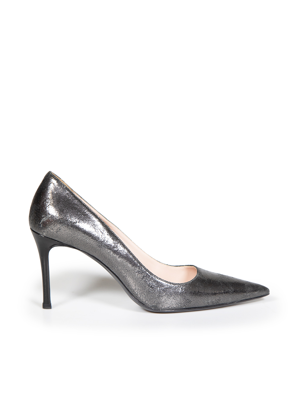 Miu Miu Pre-Owned Black Patent Cracked Effect Pumps