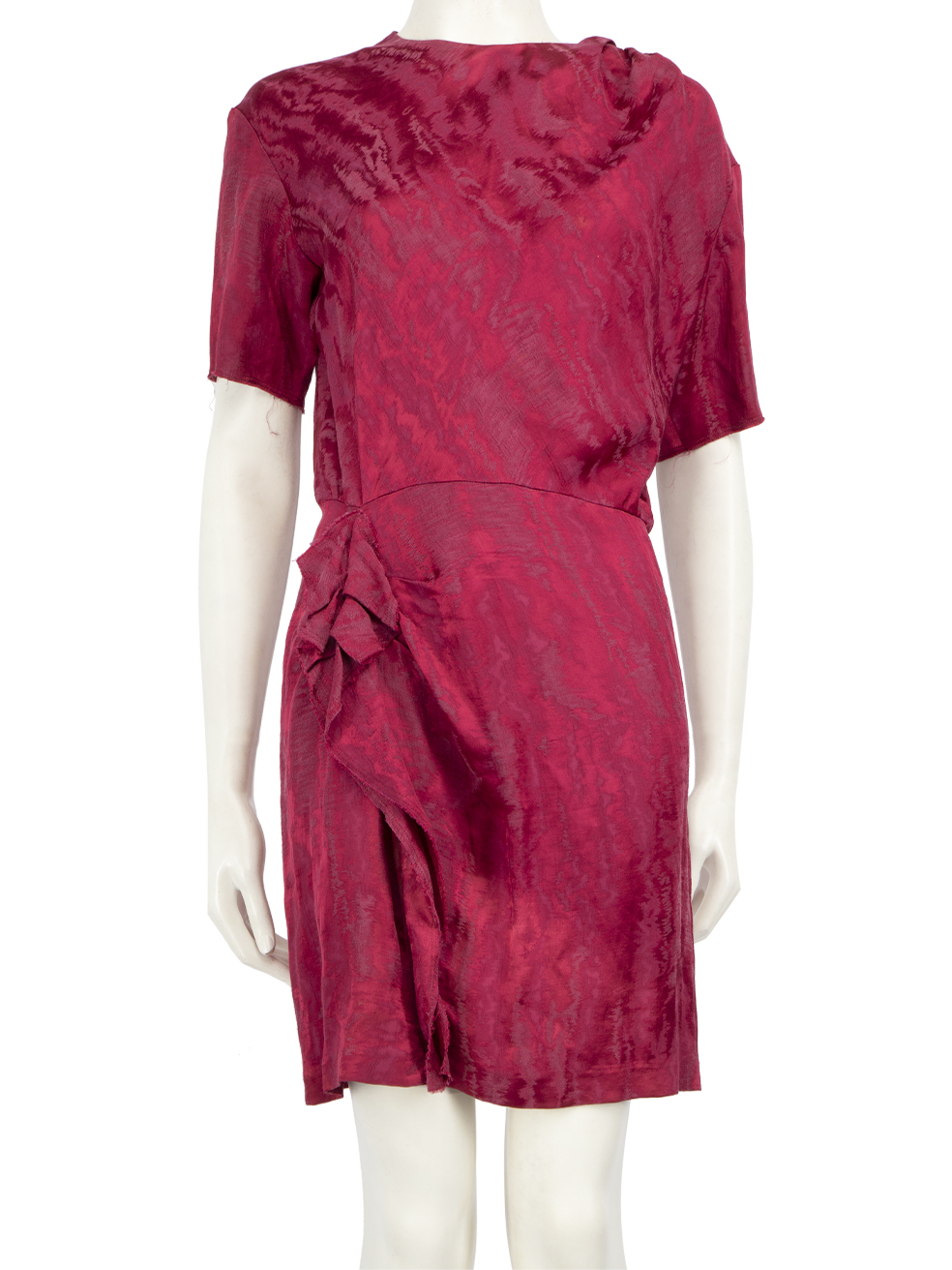 Isabel Marant Pre-Owned Burgundy Ruffle Trim Dress