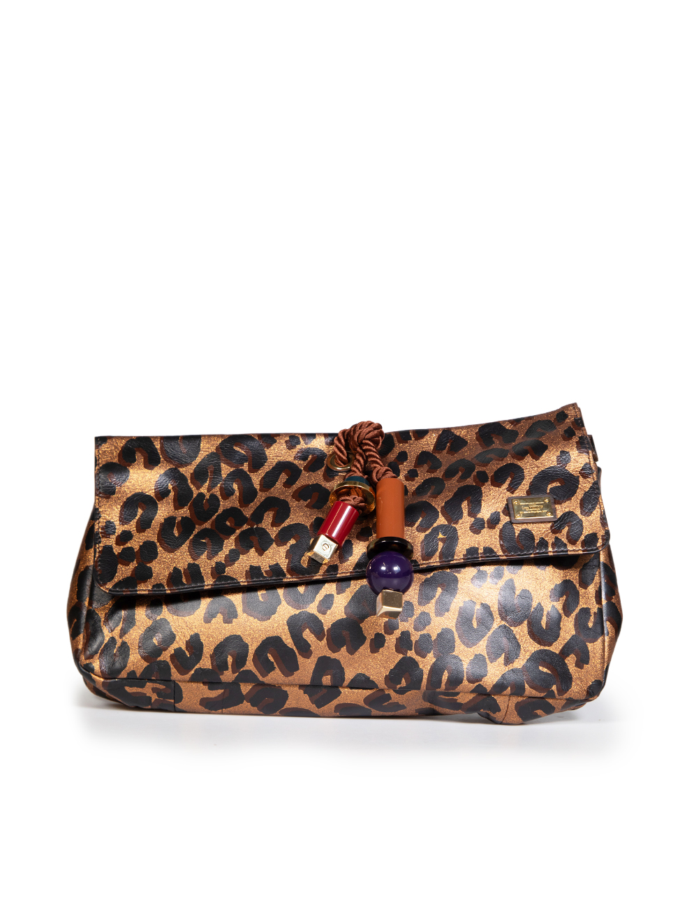 Louis Vuitton Pre-Owned Brown Leather Leopard Nocturne Bag