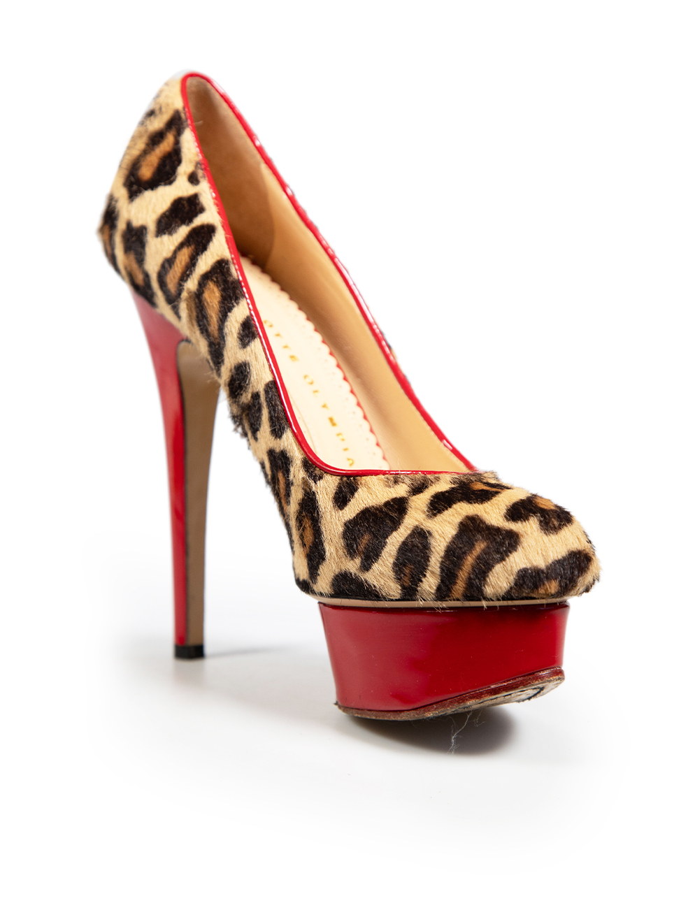 Charlotte Olympia Leopard Ponyhair Platform Heels